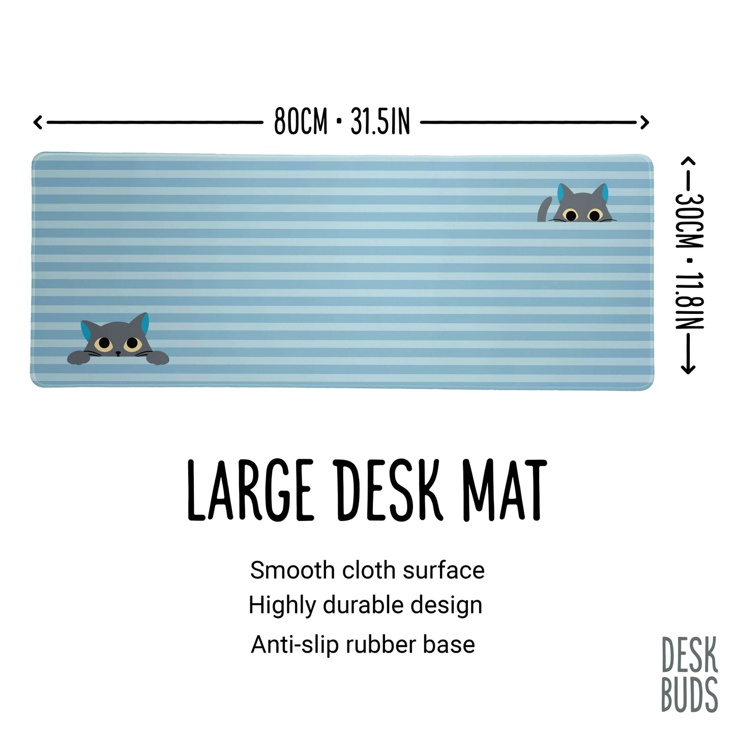 Cat large gamer desk mat