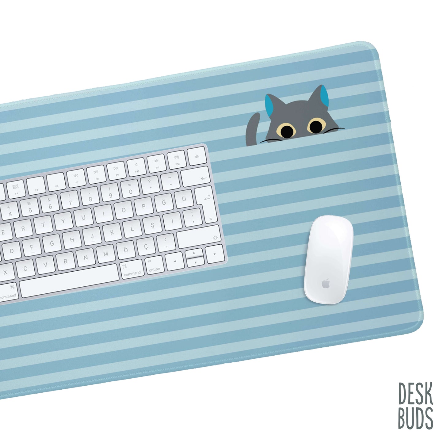 Cat large gamer desk mat