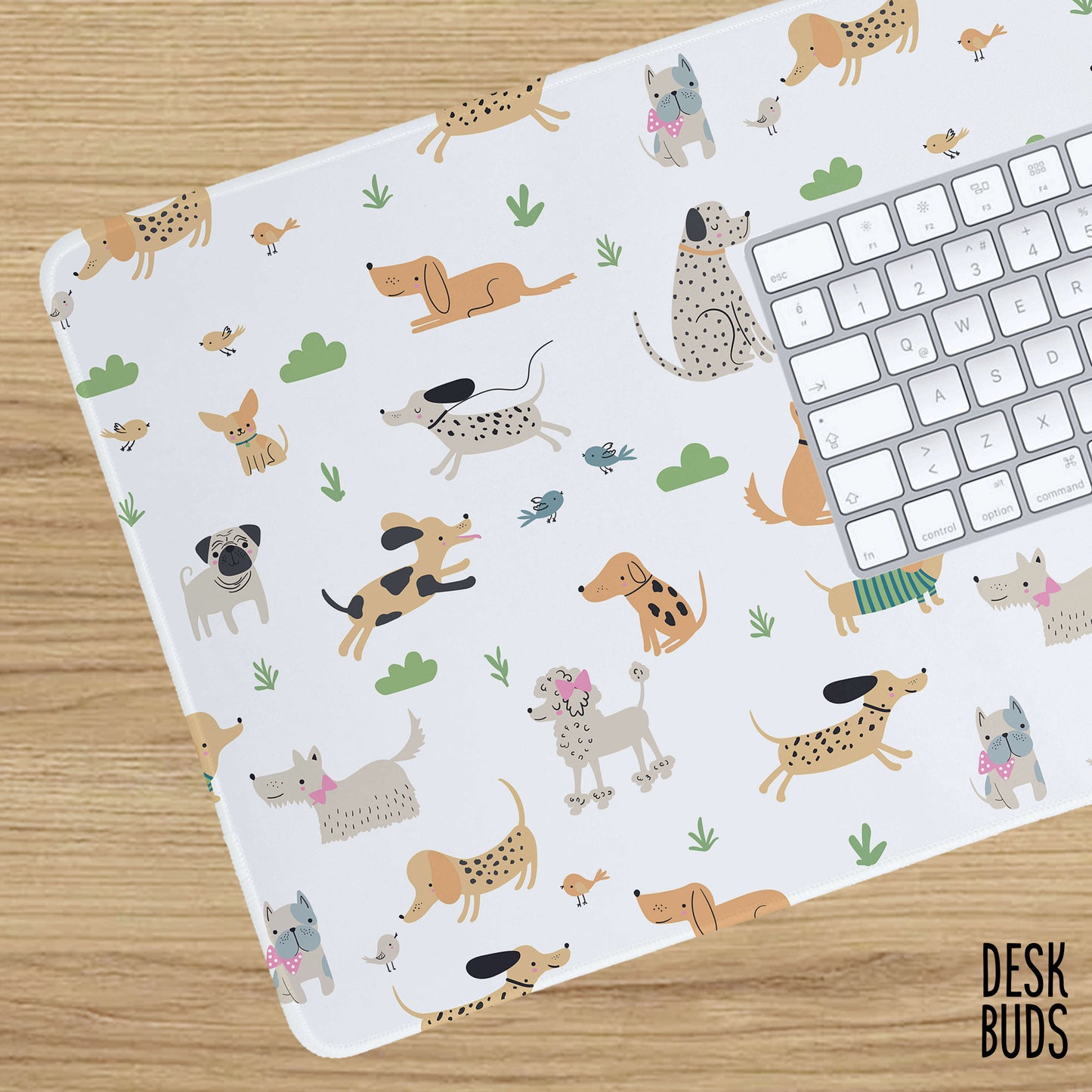 Lots of dogs large gamer desk mat