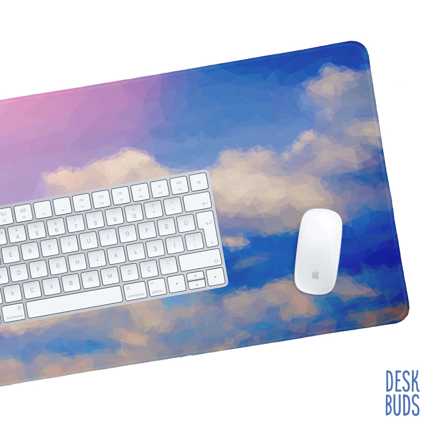 Abstract Clouds large desk mat 80cm x 30cm