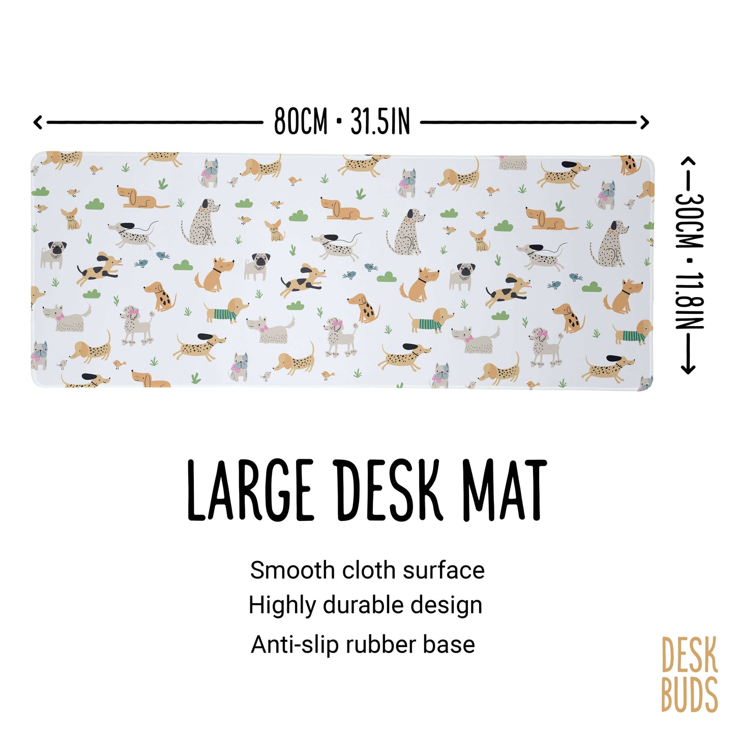 Lots of dogs large gamer desk mat
