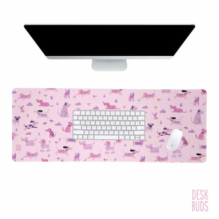 Lots of dogs large gamer desk mat