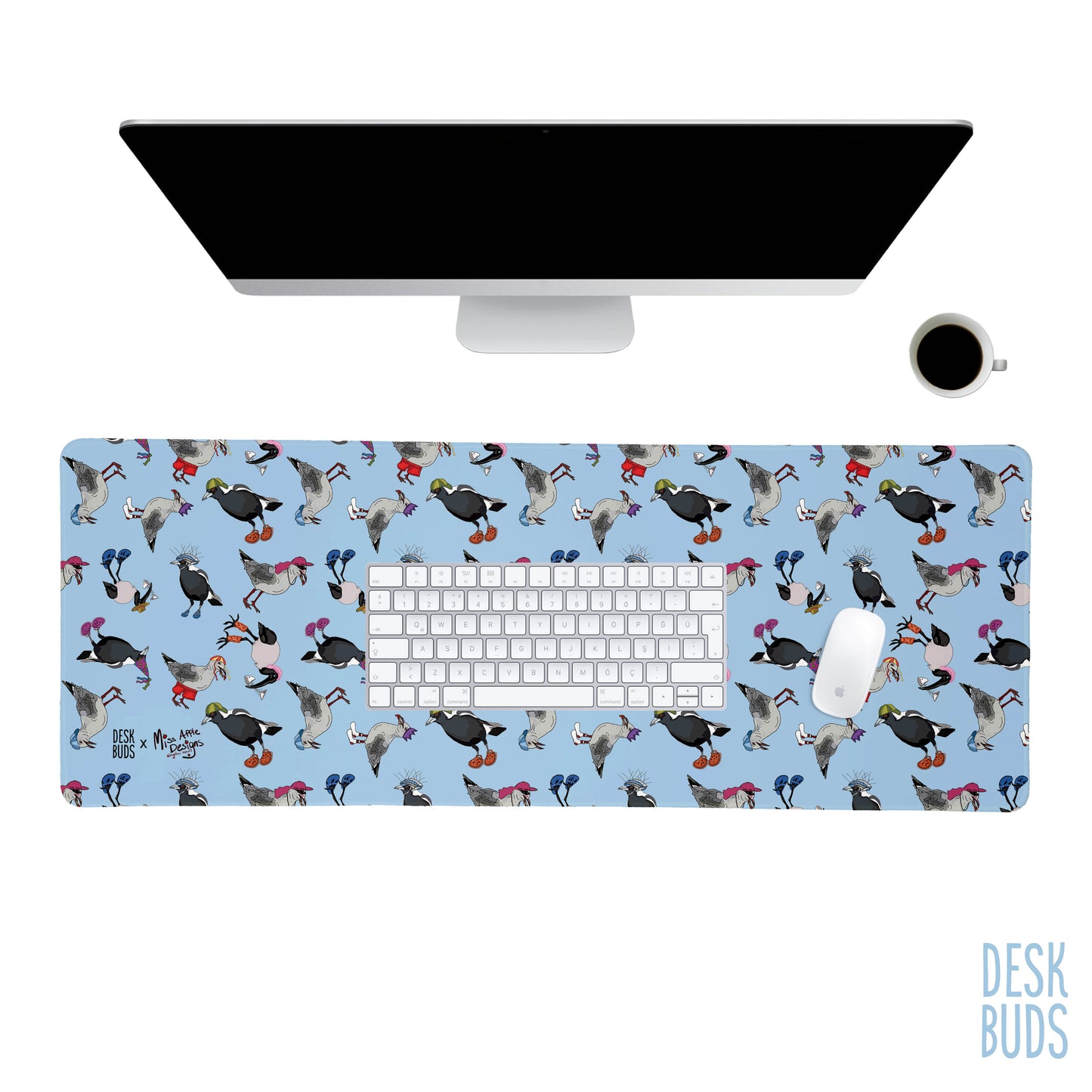 Birds with Hats by Miss Apple Designs