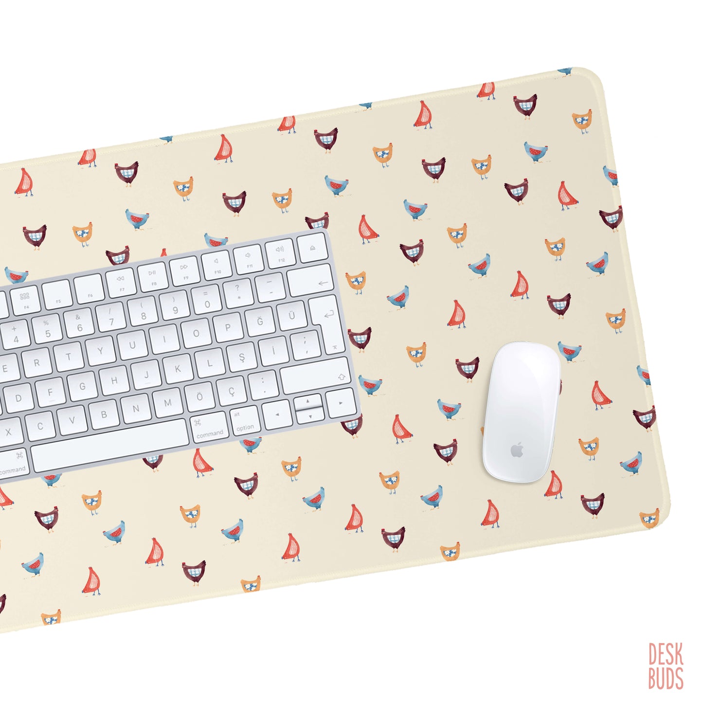 Chic chickens extra large desk mat 80x30cm
