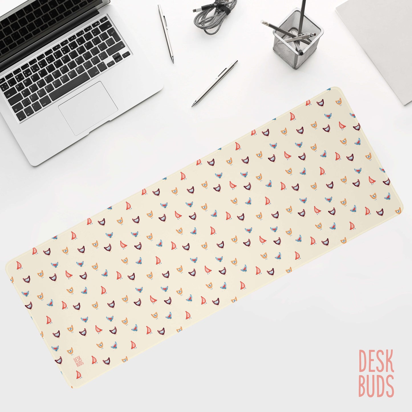 Chic chickens extra large desk mat 80x30cm