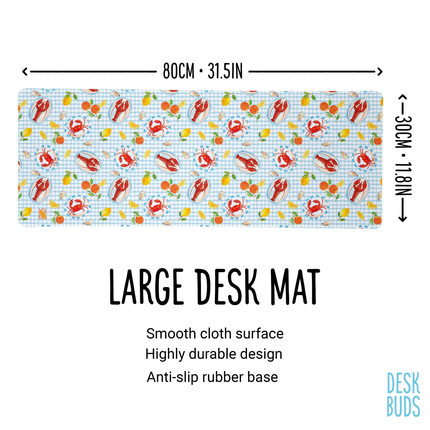 Summer table extra large desk mat 80x30cm