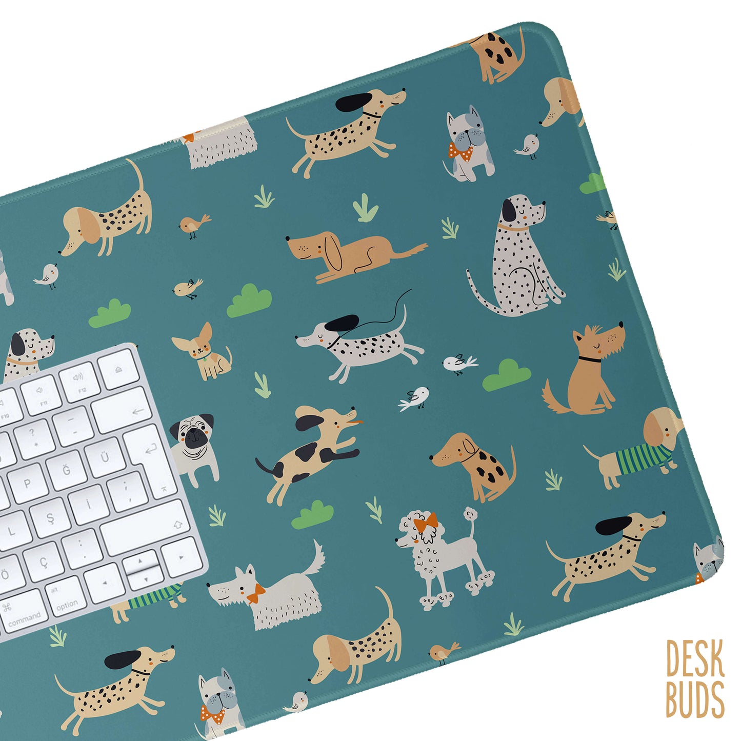 Lots of dogs large gamer desk mat