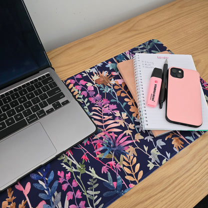 Large beautiful dark floral mouse pad - 80x30cm