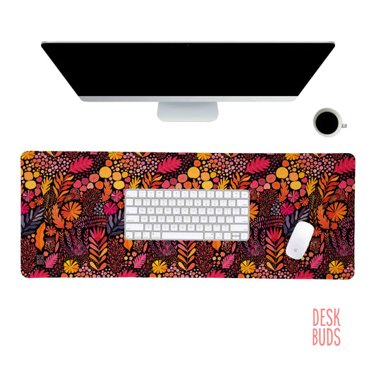 Autumn floral leaves mouse pad - 80x30cm