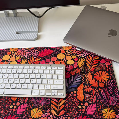Autumn floral leaves mouse pad - 80x30cm