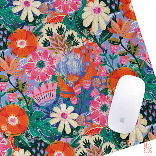 Boho floral extra large mouse pad - 80x30cm