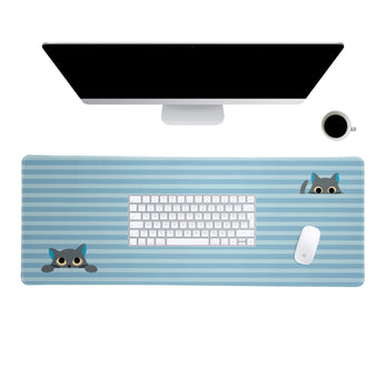 Cat large gamer desk mat