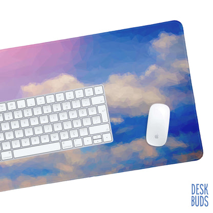 Abstract Clouds large desk mat 80cm x 30cm