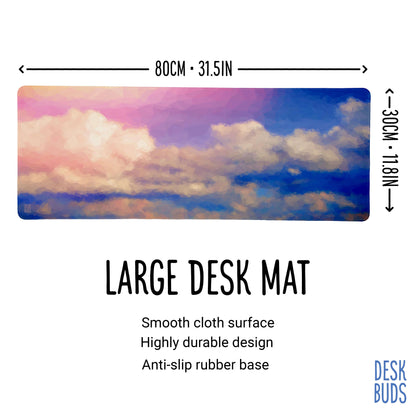 Abstract Clouds large desk mat 80cm x 30cm