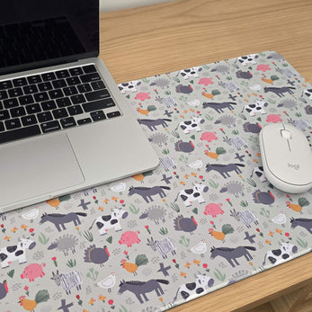 Cute Farmyard extra large desk mat 80x30cm