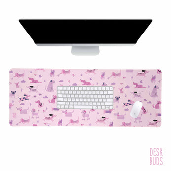 Lots of dogs large gamer desk mat