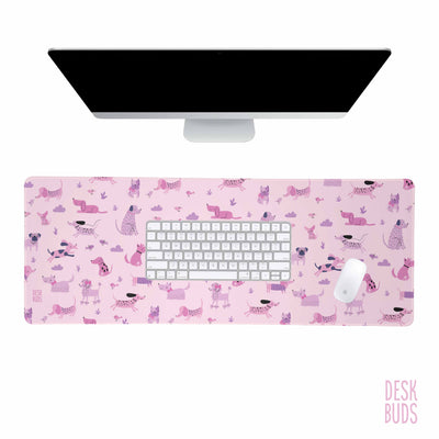 Lots of dogs large gamer desk mat