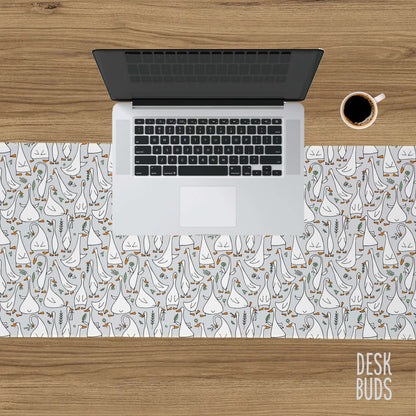 Gaggle of Geese extra large desk mat 80cm x 30cm