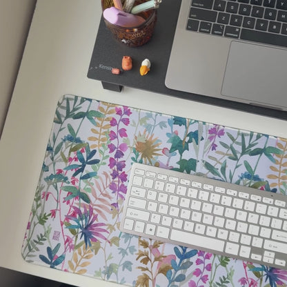 Large floral print mouse pad - 80x30cm